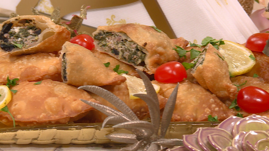 بوراك العجين بالسلق و اللحم المفروم