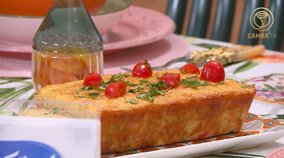 كيك مالح بالخضار والجبن