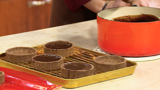 تارت بكريمة  الشوكولاطة