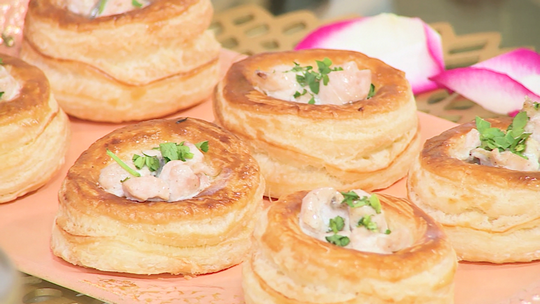 فولوفون بالدجاج والكريمة