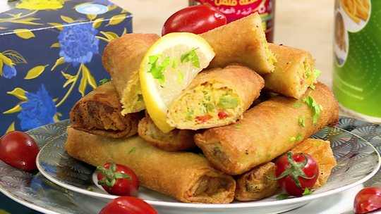 بوراك بالدجاج وفلفل ألوان