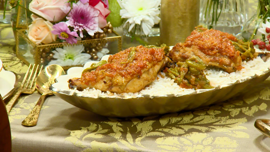 طبق الفلفل الحلو بالدجاج